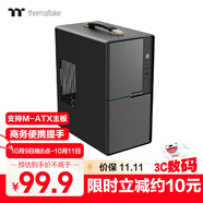 Thermaltake（Tt）金剛Mini 提手版 機(jī)箱電腦主機(jī) 黑色（M-ATX主板/商務(wù)辦公/可便攜/迷你/厚五金/多風(fēng)扇位）