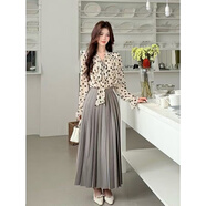 花花公子（PLAYBOY）波點(diǎn)長袖襯衫套裝裙2025秋季新款感氣質(zhì)高腰百褶半裙兩件套 波點(diǎn)襯衫 S