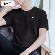 耐克（NIKE）短袖男士 25夏季新款運(yùn)動(dòng)服裝跑步速干衣純色休閑半袖透氣冰絲T恤 DRI-FIT導(dǎo)濕速干/防曬/曬圖退5 XL （180/96A）