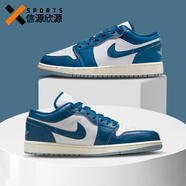 耐克（NIKE）【潮】女鞋AJ1新款A(yù)ir Jordan1 Low低幫運(yùn)動輕便防滑休閑籃球鞋子 FN9137-141 白藍(lán) 35.5 GS
