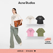 Acne Studios 經(jīng)典款 男女同款 徽標印花做舊1996短袖T恤CL0196 塵土白色 XS