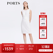 PORTS寶姿女裝2025春夏新款時(shí)尚氣質(zhì)無(wú)袖連衣裙ALD8D008PWB017 CREAM S (4)