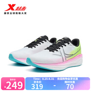 特步【門(mén)店同款】騛速5.0跑鞋女減震回彈舒適穩定耐磨通勤慢跑運動(dòng)鞋 經(jīng)典白/熒光青提綠/熒光數碼粉 36