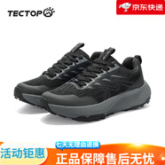 探拓（TECTOP）山系戶外越野跑鞋男登山步防滑耐磨透氣輕便緩震運(yùn)動(dòng)跑步鞋 深灰_經(jīng)典黑 39