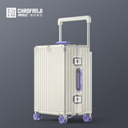CHAOFANJI日本小眾潮牌旅行拉桿箱2025新款留學(xué)生20寸登機(jī)行李箱 奶昔白配紫 20寸【可登機(jī)】推薦1-5天出行