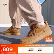 耐克（NIKE）官方AIR FORCE 1男子空軍一號運動(dòng)鞋秋季膠底板鞋CJ9179 200亞麻/麥黃/橡皮淺褐/黑 38.5