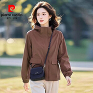 皮爾卡丹春季今年流行外套女2025春秋季新款小香風(fēng)百搭小個(gè)子風(fēng)衣外套 咖色 【簡(jiǎn)約百搭】【帶里布】 L 【建議110-125斤】