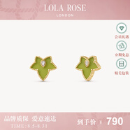 LOLA ROSE羅拉玫瑰常春藤孔雀石葉片耳釘女耳墜生日禮物節(jié)日禮物送女友 LR60033綠瑪瑙