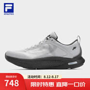 FILA官方男鞋NUVOLE JOG路跑鞋2025夏新款柔云健步鞋運動(dòng)鞋 雨霧灰-NC 40