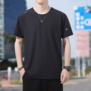佐丹奴（Giordano）2025夏新款短袖T恤男士百搭時(shí)尚戶外運(yùn)動(dòng) 黑色 L