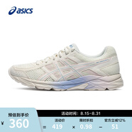 亞瑟士ASICS跑步鞋緩震透氣運動鞋女GEL-CONTEND 4 舒適跑鞋 米色 37.5