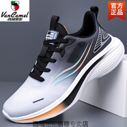 西域駱駝2025春夏網(wǎng)面透氣跑步鞋休閑軟底輕便男士減震品牌學(xué)生運動(dòng)鞋 8818灰桔-駱駝官方品牌旗艦 45