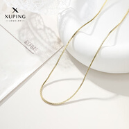 XUPING旭平首飾小眾設(shè)計(jì)純粹鏈條簡約美學(xué)鎖骨鏈搭配送閨蜜生日禮物 扁蛇骨鏈龍蝦扣