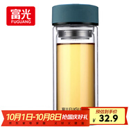 富光 男女士雙層玻璃杯 高硼硅泡茶杯 茶水分離水杯帶茶隔杯子500ml