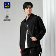 HLA海瀾之家夾克男POWER YOUNG系列翻領(lǐng)格紋外套男春季