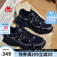 卡帕（Kappa）男鞋夏季網(wǎng)面運動(dòng)鞋子男款網(wǎng)鞋增高老爹鞋休閑跑步鞋 黑色 41
