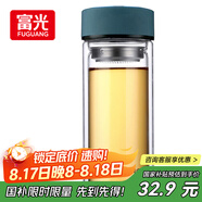 富光 男女士雙層玻璃杯 高硼硅泡茶杯 茶水分離水杯帶茶隔杯子500ml