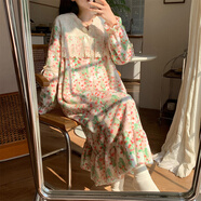 jane Deiune公主風(fēng)睡裙女款秋冬季珊瑚絨加厚2025新款法蘭絨睡衣連衣裙家居服 12344_碎花 M 160
