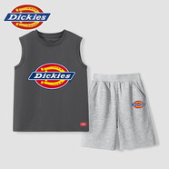 Dickies童裝夏季兒童無(wú)袖背心中小童涼感透氣短褲男童運動(dòng)服套裝男孩