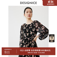 迪賽尼斯（DESIGNICE） 2025年春季新款氣質(zhì)優(yōu)雅碎花茶歇系長袖連衣裙 花色 S