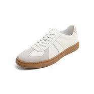 百麗（Belle）男鞋夏季街頭潮搭復古德訓鞋戶(hù)外休閑運動(dòng)小白鞋板鞋52022CM0 米白 39