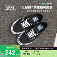VANS范斯官方 升級款Comfy Authentic舒舒服服緩震經(jīng)典帆布鞋低幫 黑色 36