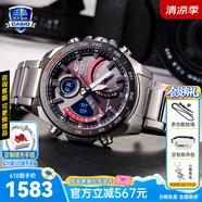 卡西歐（CASIO）手表男士EIDIFICE商務(wù)休閑太陽能智能藍牙日韓腕表送男友生日禮物 ECB-900YDB-1A太陽能動力