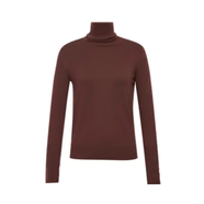 阿瑪施（AMASS）秋冬新款高領(lǐng)顯瘦百搭針織長(cháng)袖女士羊毛衫女5399471 可可棕 L 4碼