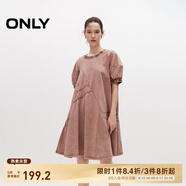 ONLY夏季時(shí)尚休閑泡泡袖寬松短裙連衣裙女|124207018 E18 暮光紫色 S 160/80A