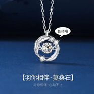 靈動羽你相伴項鏈輕奢小眾設(shè)計高級感2024新款七夕生日禮物送女友 羽你相伴項鏈【白鉆】