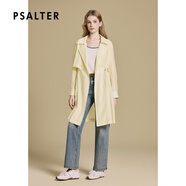 詩(shī)篇專(zhuān)選抽繩收腰醋酸天絲薄款寬松風(fēng)衣外套2025秋季新款 鵝黃 S