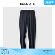 Brloote/巴魯特男士休閑褲修身小腳長褲夏季商務休閑褲子男 藏青 175/82A