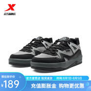 特步（XTEP）氫松|板鞋2025夏季新款休閑鞋男鞋運(yùn)動(dòng)鞋 黑/煙灰色 44