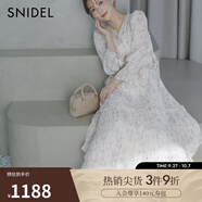SNIDEL2025春夏新品優(yōu)雅花苞袖木耳邊蛋糕百褶連衣裙SWFO251122 淺米色 S (0)