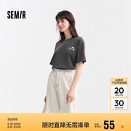 森馬[涼感T]觀(guān)園吉聯(lián)名短袖T恤女抗菌寬松熊貓夏裝潮109324100013