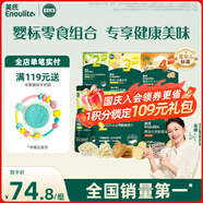 英氏（Engnice）嬰幼兒零食禮包谷物酥餅干谷物棒小魚(yú)泡芙寶寶零食六件組合191.7g