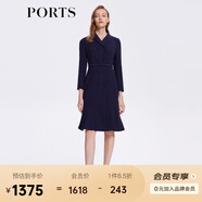 PORTS寶姿女裝收腰氣質(zhì)連衣裙ALL9D001JWP048 丈青 S (4)