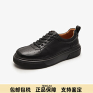 萊爾斯丹（le saunda）2025春季增高系帶低幫板鞋男鞋5TM78101 黑色 BKL 41