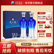 洋河 【官方授權】 藍色經(jīng)典 過(guò)節禮贈 雙支2瓶禮盒裝白酒 52度 480mL 1盒 天之藍禮盒