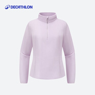 迪卡儂（DECATHLON）保暖戶(hù)外抓絨衣外套男女運動(dòng)寬松秋搖粒絨外套沖鋒衣內膽 女款-半拉鏈-紫色2025 XS