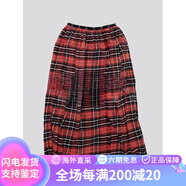 R13半身裙法蘭絨日本面料蘇格蘭襯衫半裙男女 紅色 XS