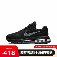 耐克AIR MAX 2017男鞋全掌氣墊運動休閑女鞋透氣跑步鞋849559 849559-001黑銀 40