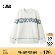 森馬毛衫男冬季費爾島提花民族風(fēng)針織衫復古情侶毛衣109724107206