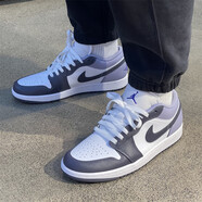 耐克（NIKE）男鞋籃球鞋 秋季25新款低幫運(yùn)動(dòng)鞋Air JordanAJ1戶外耐磨休閑板鞋 白紫/AJ1/553558-145 44.5