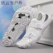 愛(ài)健步室內(nèi)健身鞋男女跳繩專(zhuān)用鞋減震居家運(yùn)動(dòng)鞋軟底跑步機(jī)健身操瑜伽鞋 B108白色升級(jí)加厚底 35