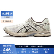 亞瑟士ASICS男鞋網(wǎng)面跑鞋減震運(yùn)動(dòng)鞋透氣跑步鞋GEL-FLUX 4 白色/棕色 42.5