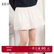 詩凡黎（'SEIFINI）詩凡黎A字蕾絲花邊蓬蓬裙2025年春新款甜美俏皮時尚百搭顯瘦短裙 白色 S