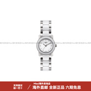天梭（TISSOT）瓷藝系列石英機(jī)芯30米防水女表瑞表28mm白色表盤陶瓷表殼精鋼表帶 白色表盤