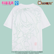 MOEYU初音未來生如夏花夏季短袖T恤女miku圓領上衣寬松二次元周邊 初音未來-生如夏花-T恤 S