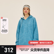 英克斯（inxx）Standby 潮牌連帽毛衣男oversize慵懶針織衫套頭帽衫連帽針織衫 藍(lán)色 L